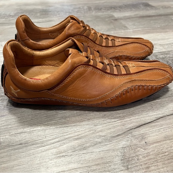 PIKOLINOS Tan Leather Drivers Loafers with Moccasin Design Slip On  Size 10 - Picture 4 of 15